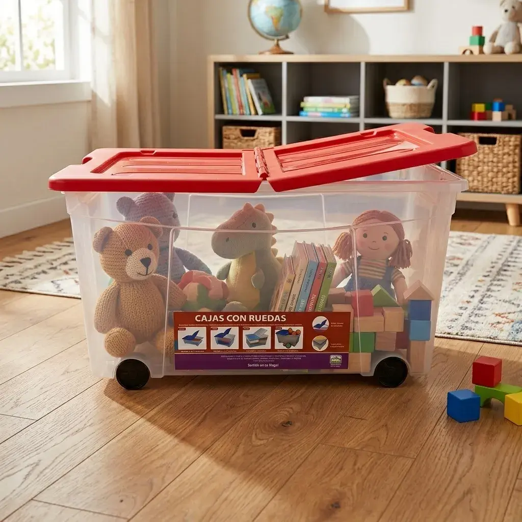Caja Organizadora De Plástico Con Ruedas 48 L Alfa HogarKJ_resultado.webp