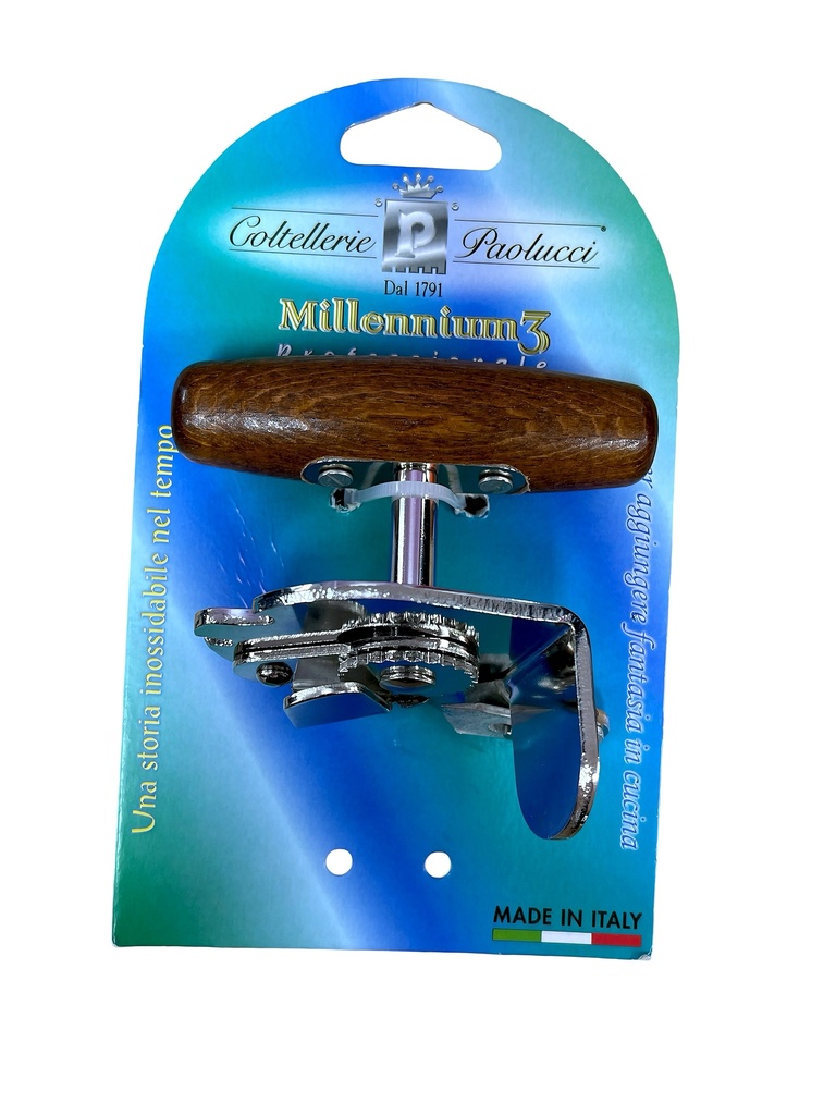 Abrelata Profesional Con Mango De Madera En Acero Inoxidable De 19.5 Cm Family Inox