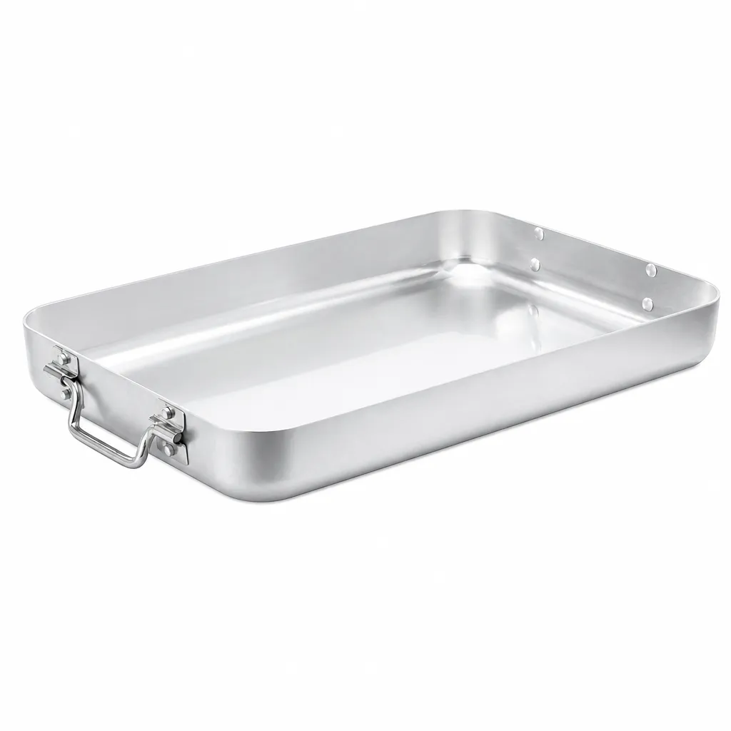 Bandeja Profesional Para Hornear De Aluminio Con Asas Extra Fuerte 60X40X8 Cm Alumware