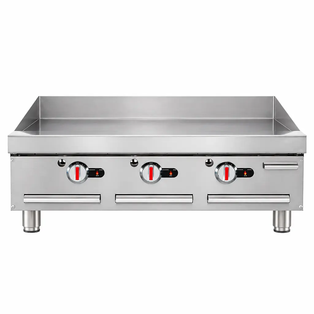 Plancha De Tope A Gas De Acero Inoxidable 33x92x87 Cm Iboia 