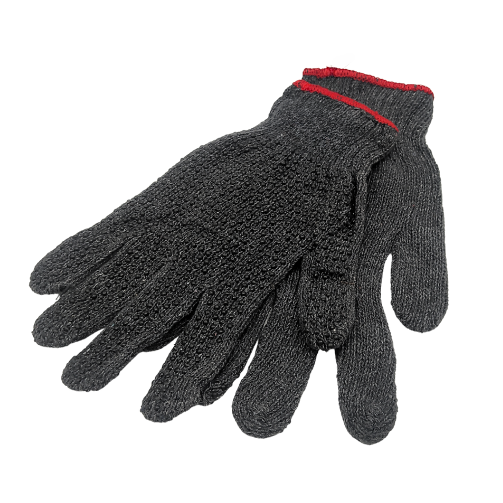 Guante De Tela Negra Con Puntos Pvc 23 Cm Unikert