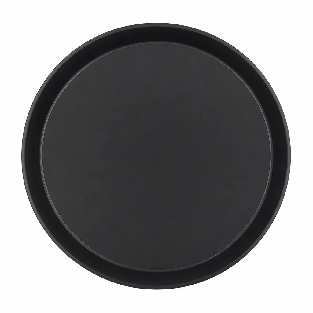 Bandeja Negra Para Camarero Antideslizante De 35 Cm Alfa Hogar