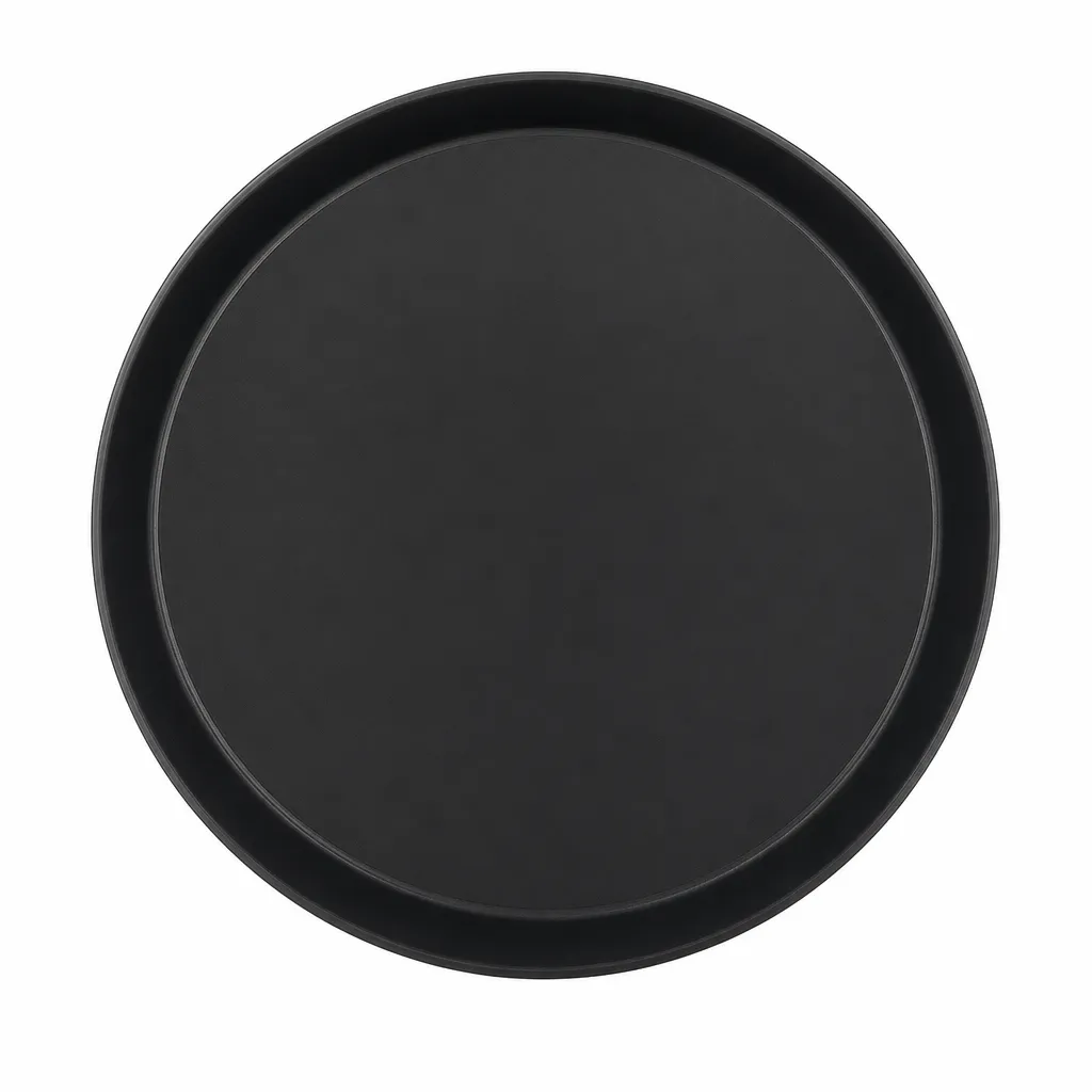 Bandeja Negra Para Camarero Antideslizante De 40 Cm Alfa Hogar