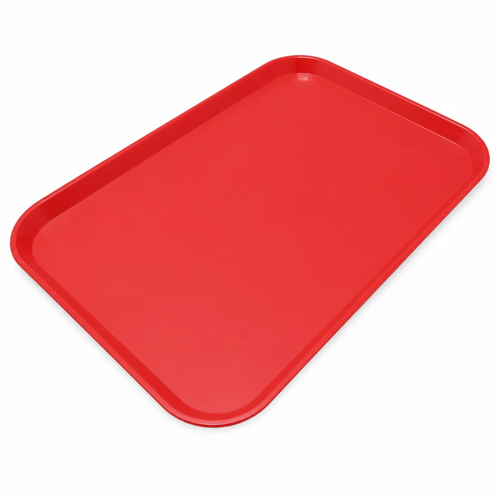 Bandeja Plástica De Fibra Roja Rectangular 44X34 Cm Alfa Hogar