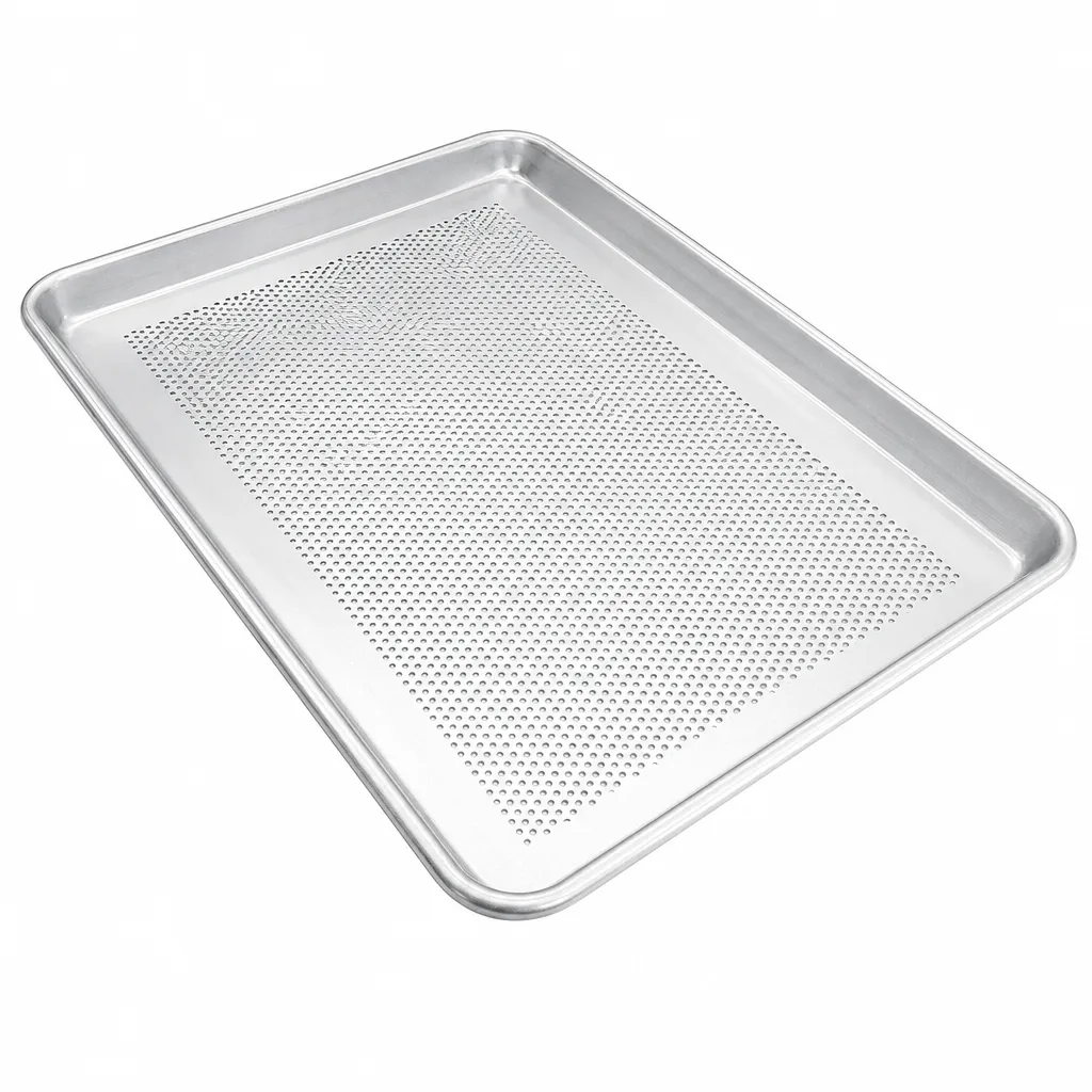 Bandeja Perforada Panadera De Aluminio 45X33 Cm Alumware