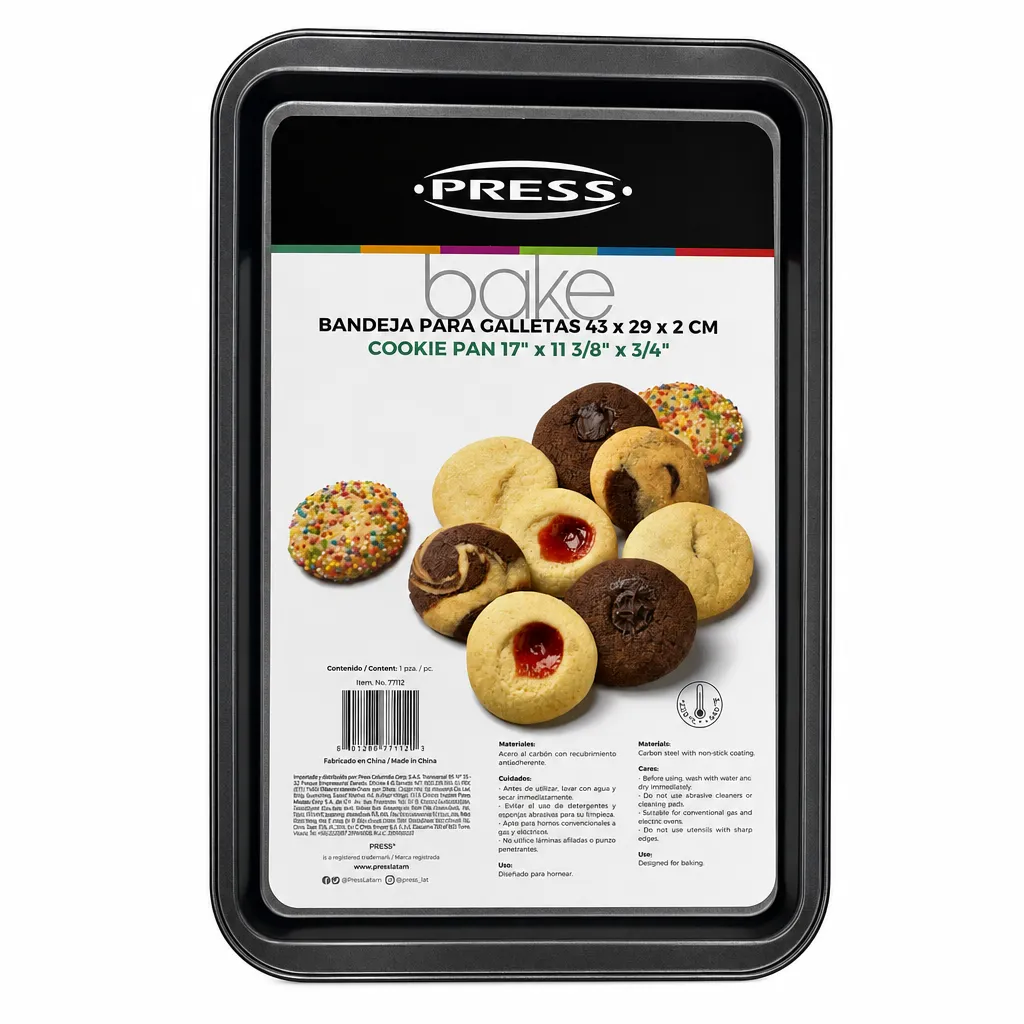 Bandeja Para Galletas Antiadherente 43x29x2 Cm Press 