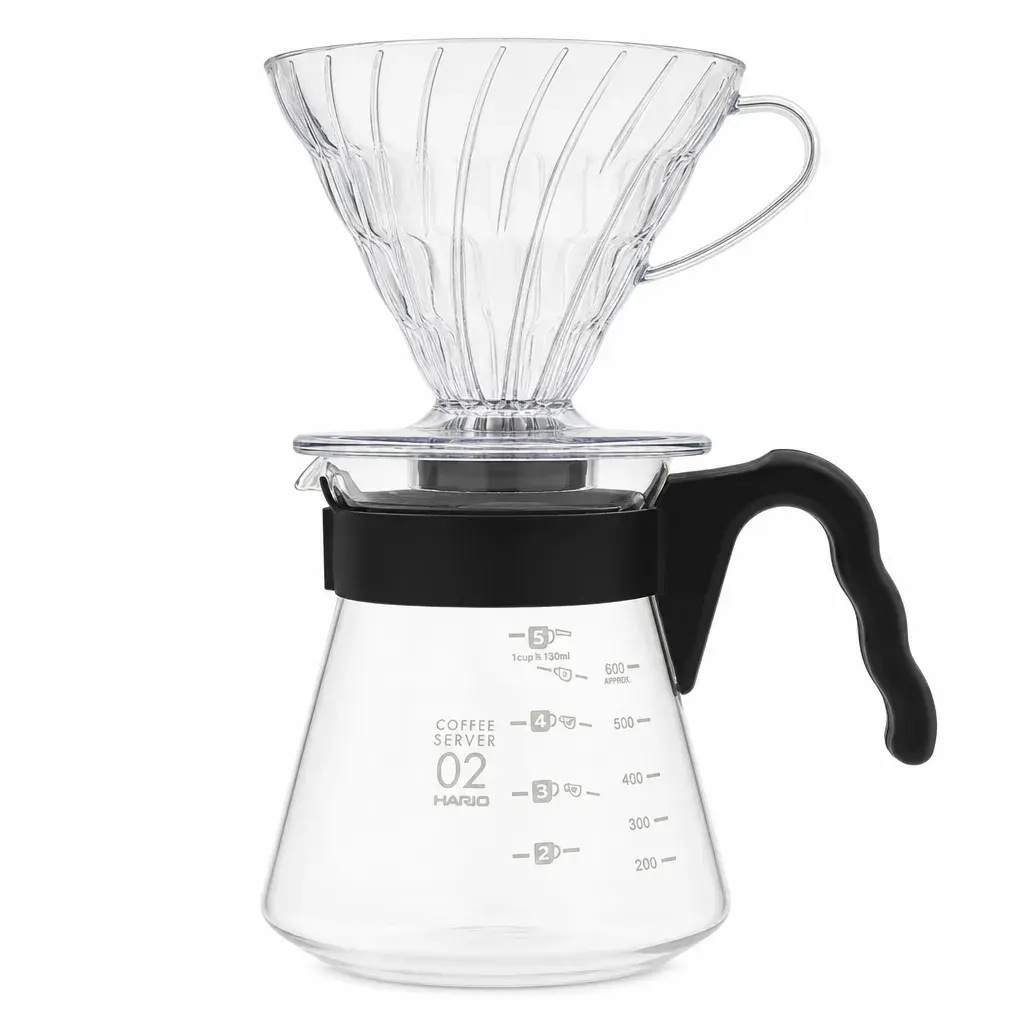 Cafetera Modelo V60 De Vidrio 700Ml 13,5x12,5Cm Hario