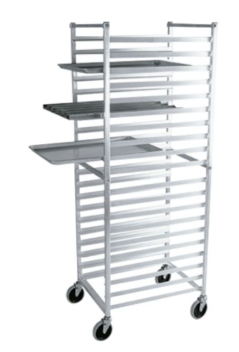 CARRO PORTABANDEJA 10 NIVELES DE ACERO INOXIDABLE CAPACIDAD 100 KG ALUMWARE