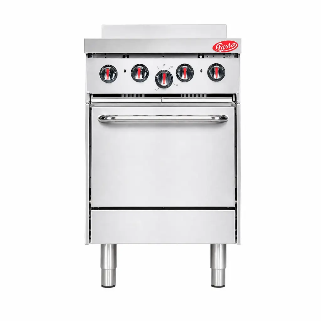 Cocina A Gas 4 Hornillas Con Horno Acero Inoxidable 85X61X87Cm Iboia