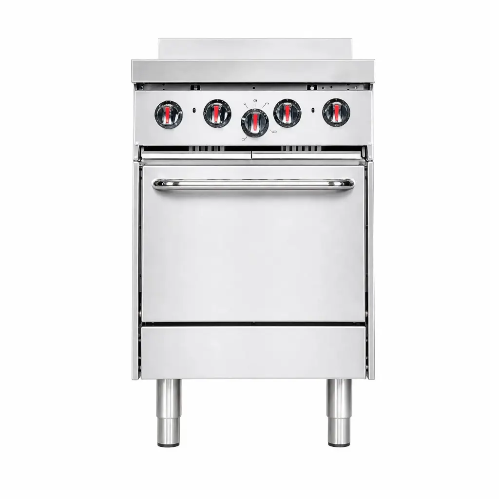Cocina A Gas 4 Hornillas Con Horno Acero Inoxidable 85X61X87Cm Iboia