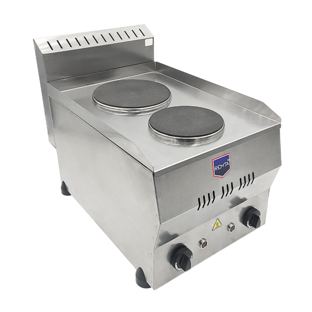 Cocina Eléctrica De 2 Hornillas Acero Inoxidable 220V 32x55x42Cm Remta