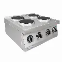 Cocina Eléctrica De 4 Hornillas De Acero Inoxidable 30,5x74,5x38Cm Iboia