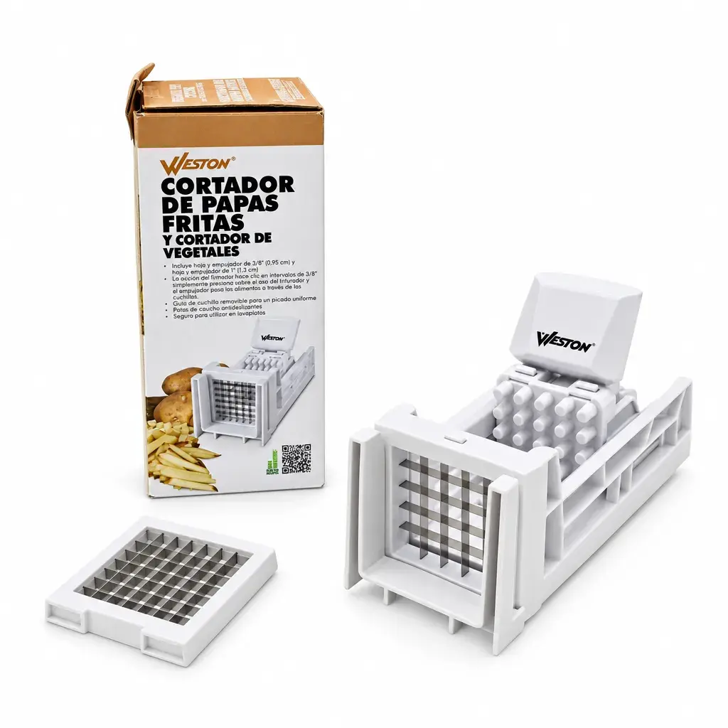 Cortador Manual De Papas Y Vegetales De Plastico De 27,9 X 12,7 X 12,7 Cm Weston
