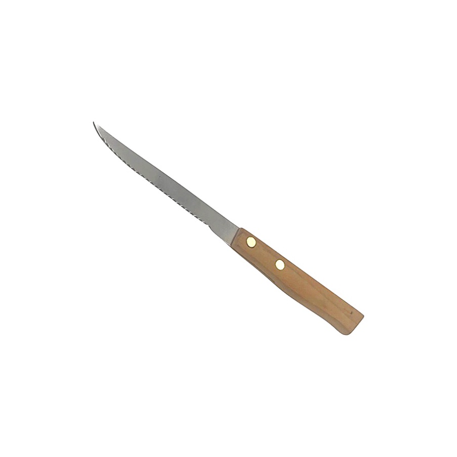 Cuchillo De Sierra Para Mesa Con Mango De Madera 19 Cm