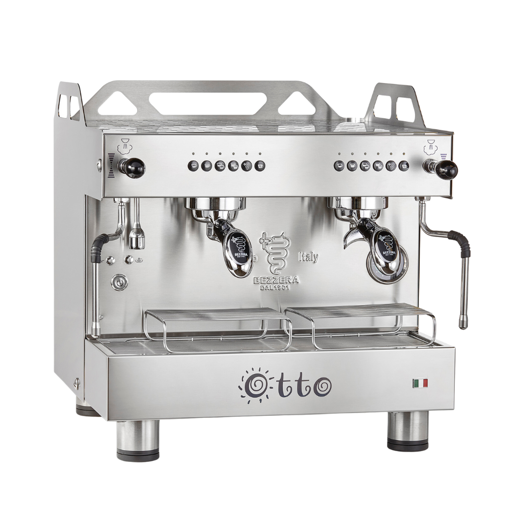 Máquina De Café Espresso Otto Electrónica En Acero Inoxidable 2 Grupos 110V Bezzera