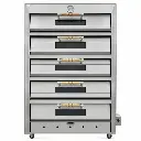Horno Panadero A Gas Con Termostato De 5 Cámaras 10 Bandejas En Acero Inoxidable 172x120x82Cm Malper