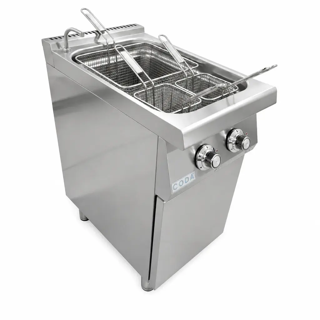 Freidora De Piso Eléctrica De Acero Inoxidable 97 X 40 X 60 Cm 15L 220V Senzani