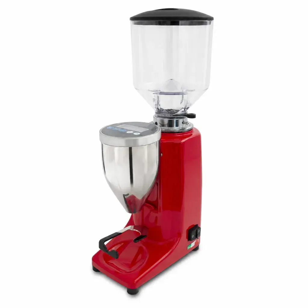 Molino De Café Profesional Electrónico Rojo De Aluminio Fundido 5Kg 16X29X51Cm 110V Senzani