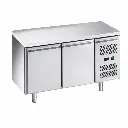 Mesa De Congelación De Acero Inoxidable 2 Puertas 399L 155X97X82Cm 110V Senzani 