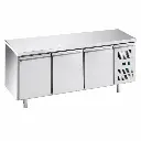 Mesa De Congelación De Acero Inoxidable 3 Puertas 470L 182X97X82Cm 110V Senzani