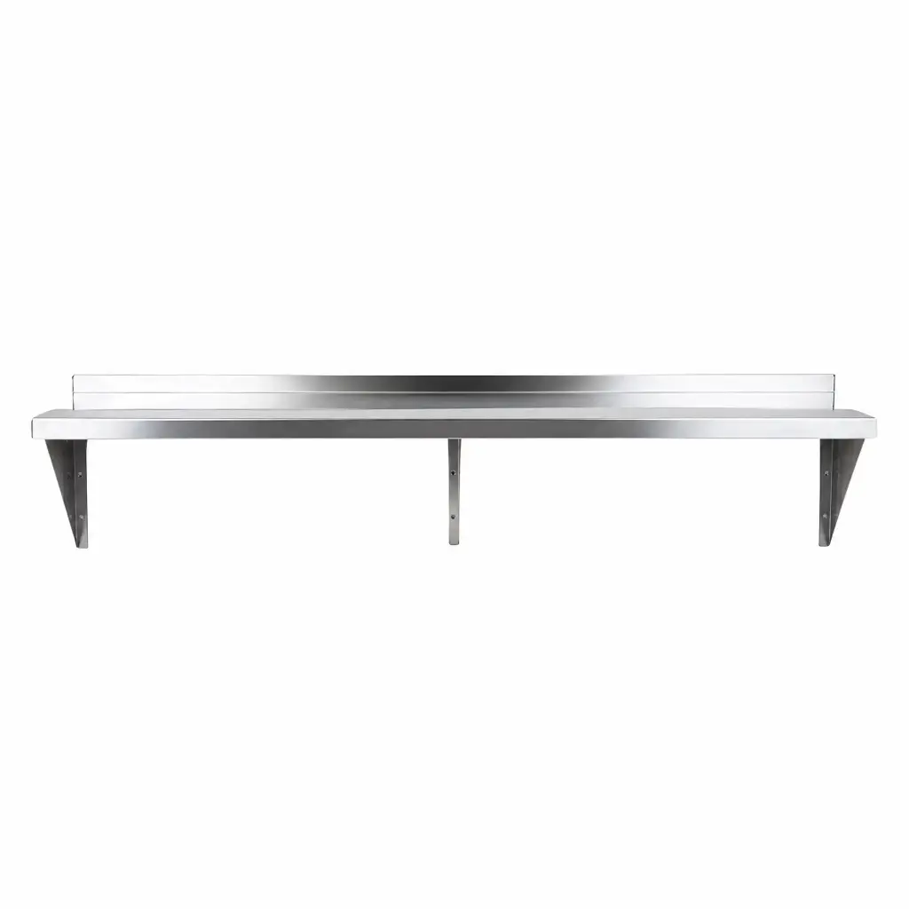 Repisa Con Soporte Acero Inoxidable 160x30x30Cm Bredys