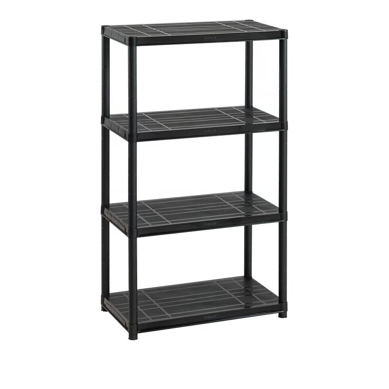 Estante Multifuncional De 4 Niveles Negro De Plástico 71,4x134x38,2Cm Rimax