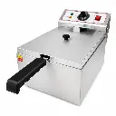 Freidora Eléctrica De Mesa De Acero Inoxidable 28 X 30 X 67 Cm 5L 110V  Senzani