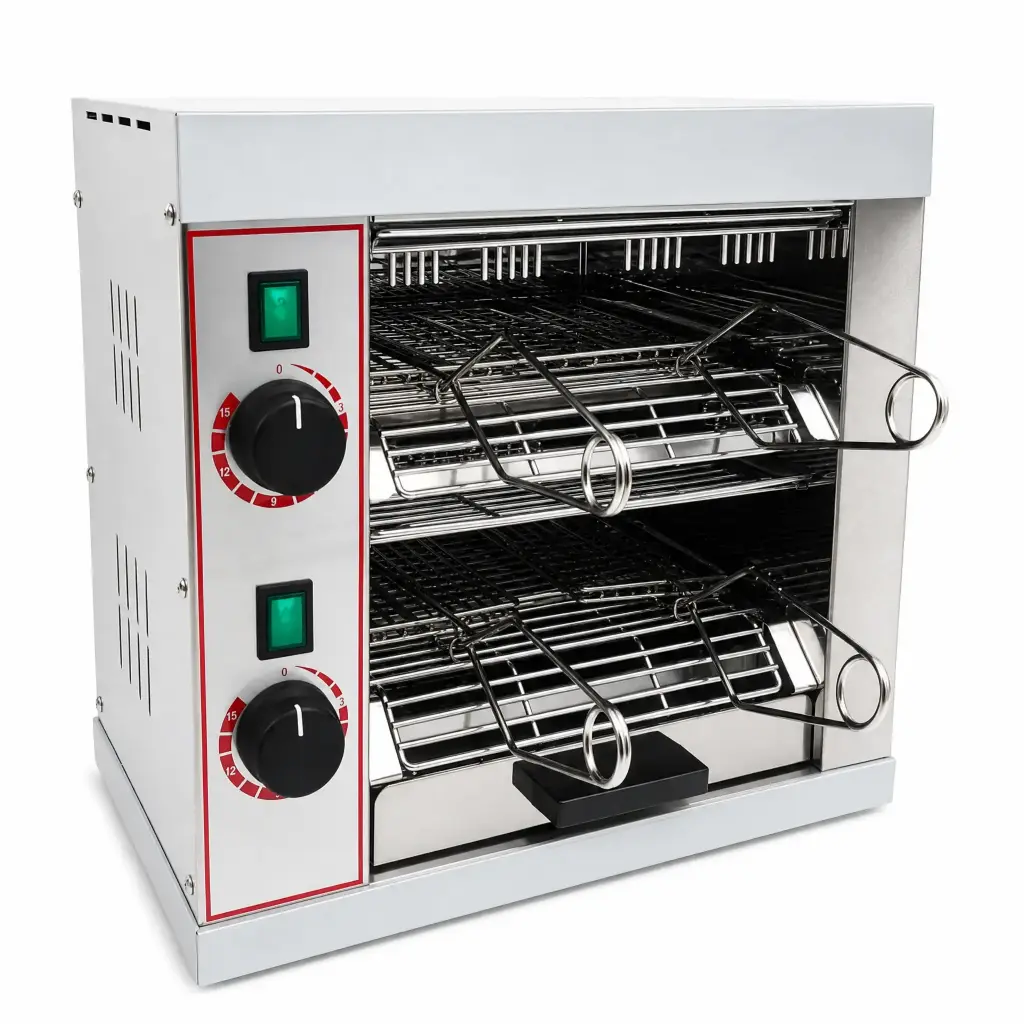 Horno Tostadora De 4 Pinzas Acero Inoxidable 38x28x36Cm Cuoco