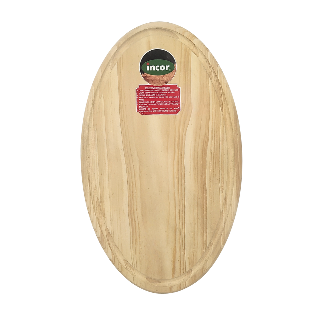TABLA PARA CORTAR OVALADA 35X21X2 CENTIMETROS MARCA INCOR