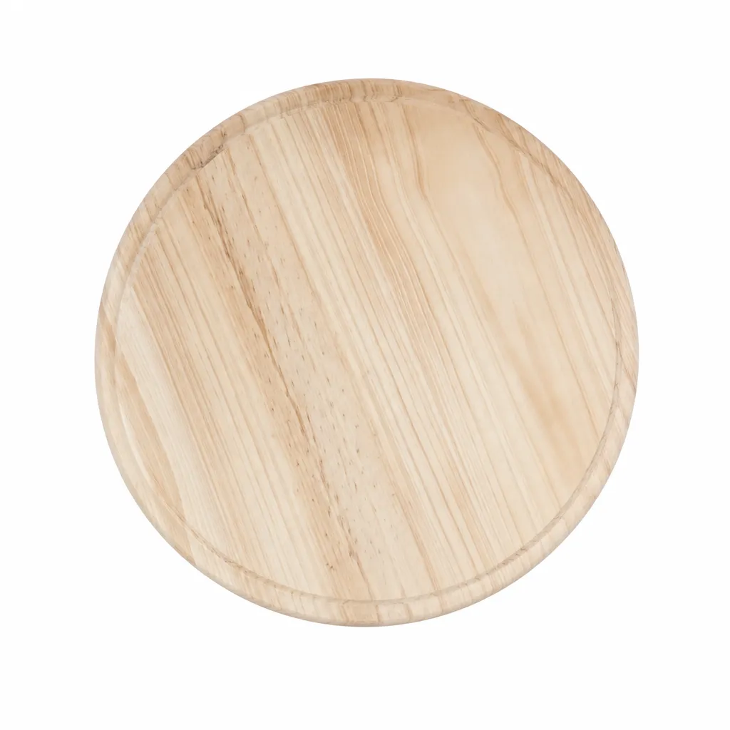 Plato Redondo De Madera 29 Cm Incor