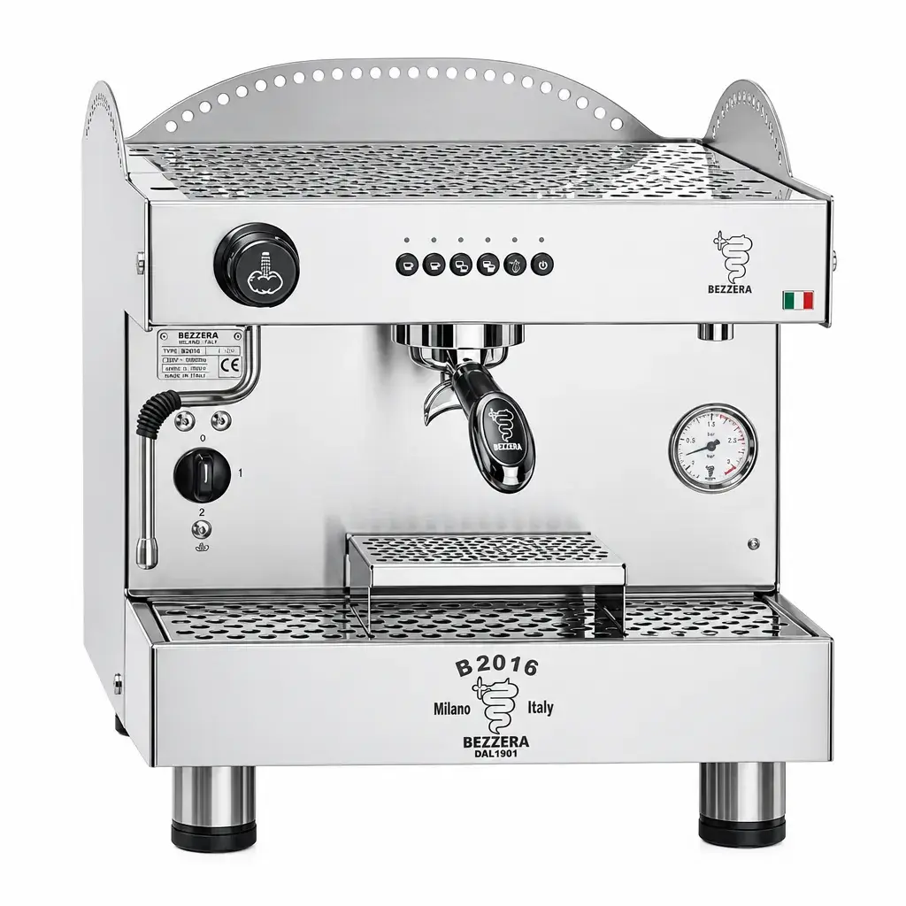 Máquina De Café Espresso En Acero Inoxidable Y Cobre 1 Grupo 110V Bezzera