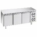 Mesa De Trabajo Refrigerada 3 Puertas De Acero Inoxidable 417L 180 X 85 X 70 Cm Senzani