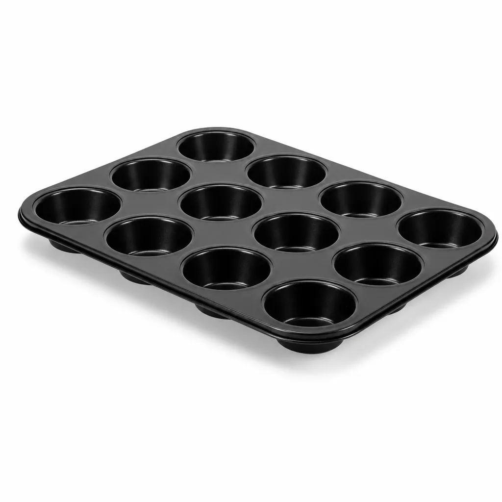 Bandeja Para 12 Muffins De Acero Hi-Top Con Revestimiento Antiadherente 35x27x3Cm Guardini