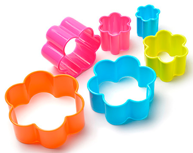 Set De Moldes Para Galletas En Forma De Flor De Plástico 6 Und Press