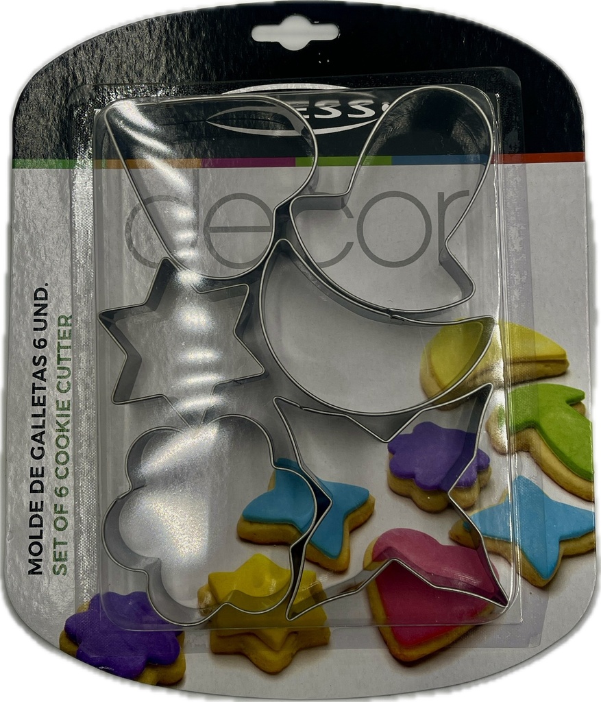 MOLDE DE GALLETA SET 6UND ACEINOX PRESS