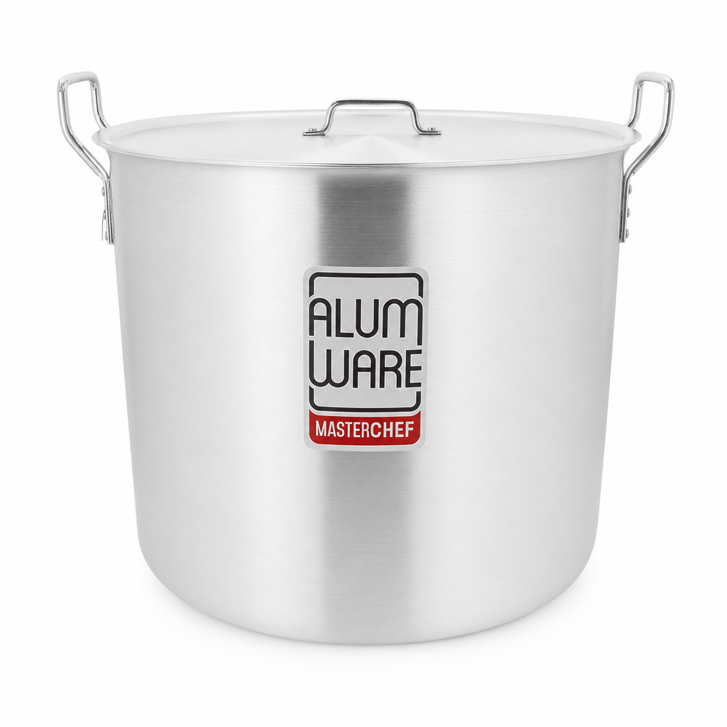 Olla Alta Con Tapa De Aluminio Extra Fuerte 42L Alumware