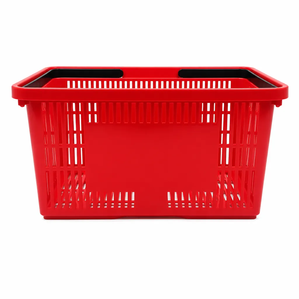 Cesta De Supermercado Roja Plástica 49x25x23 Cm Duraplast