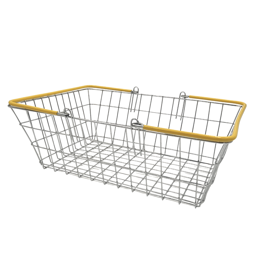 CESTA CROMADA AMARILLA NACIONAL