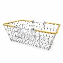 Cesta Para Mercado Cromada Amarilla Nacional 35X50X16 Cm Zavatti