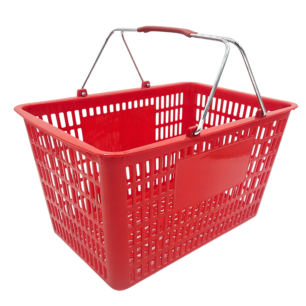 CESTA PLASTICA ROJA NACIONAL