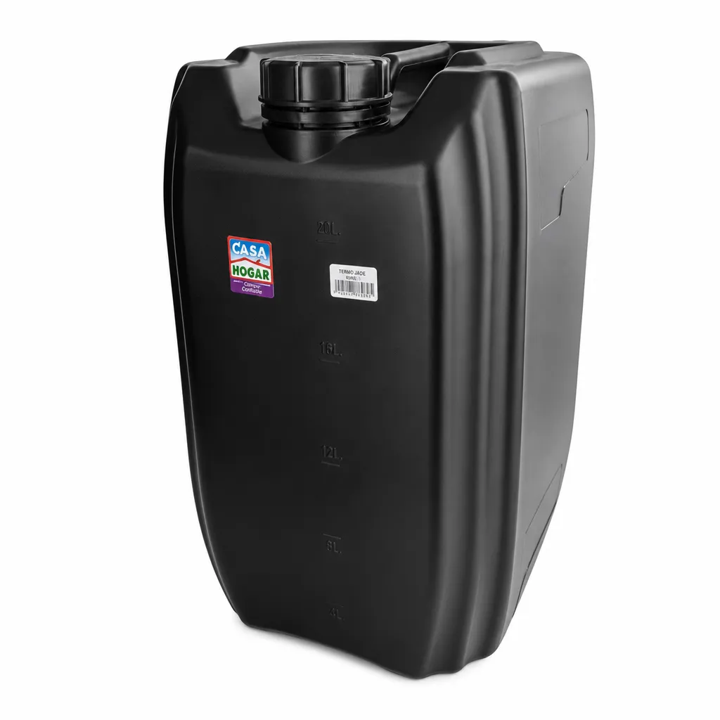 Bidón Negro De Plástico De 20 L Alfa Hogar