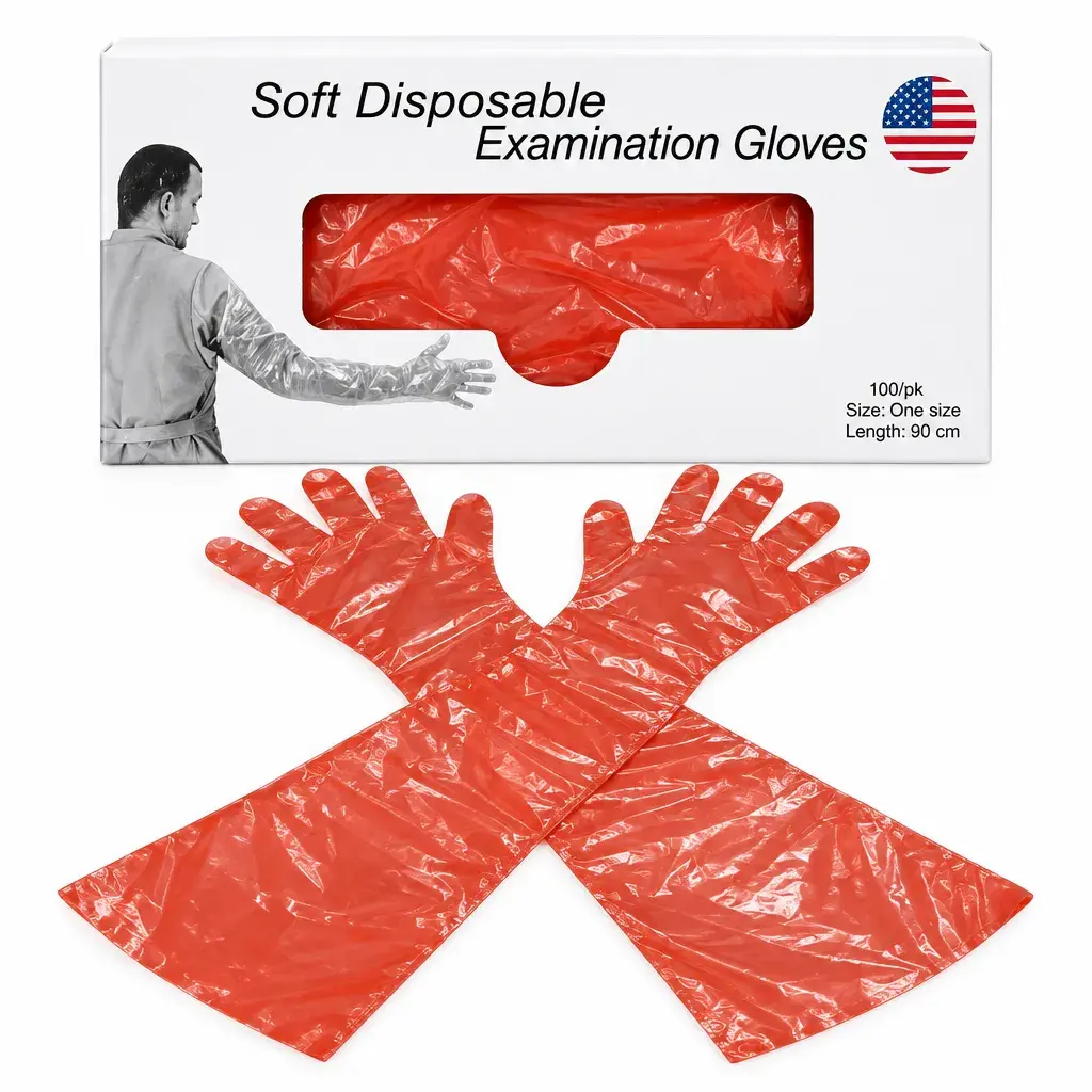 Guante De Palpación De Plástico 95 Cm Guantca