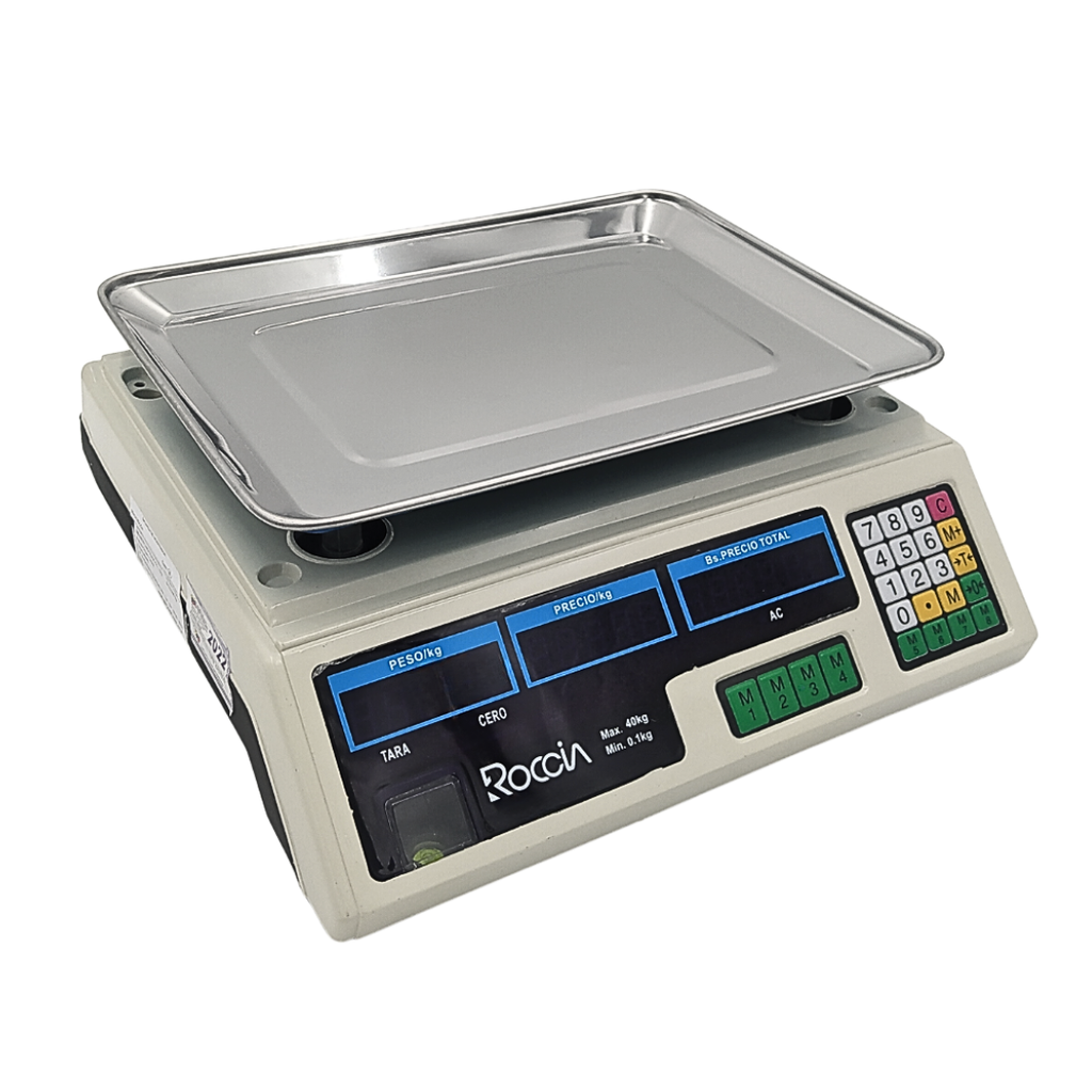 BALANZA O PESO CON SENCAMER DE 40 KILOGRAMOS MARCA ROCCIA