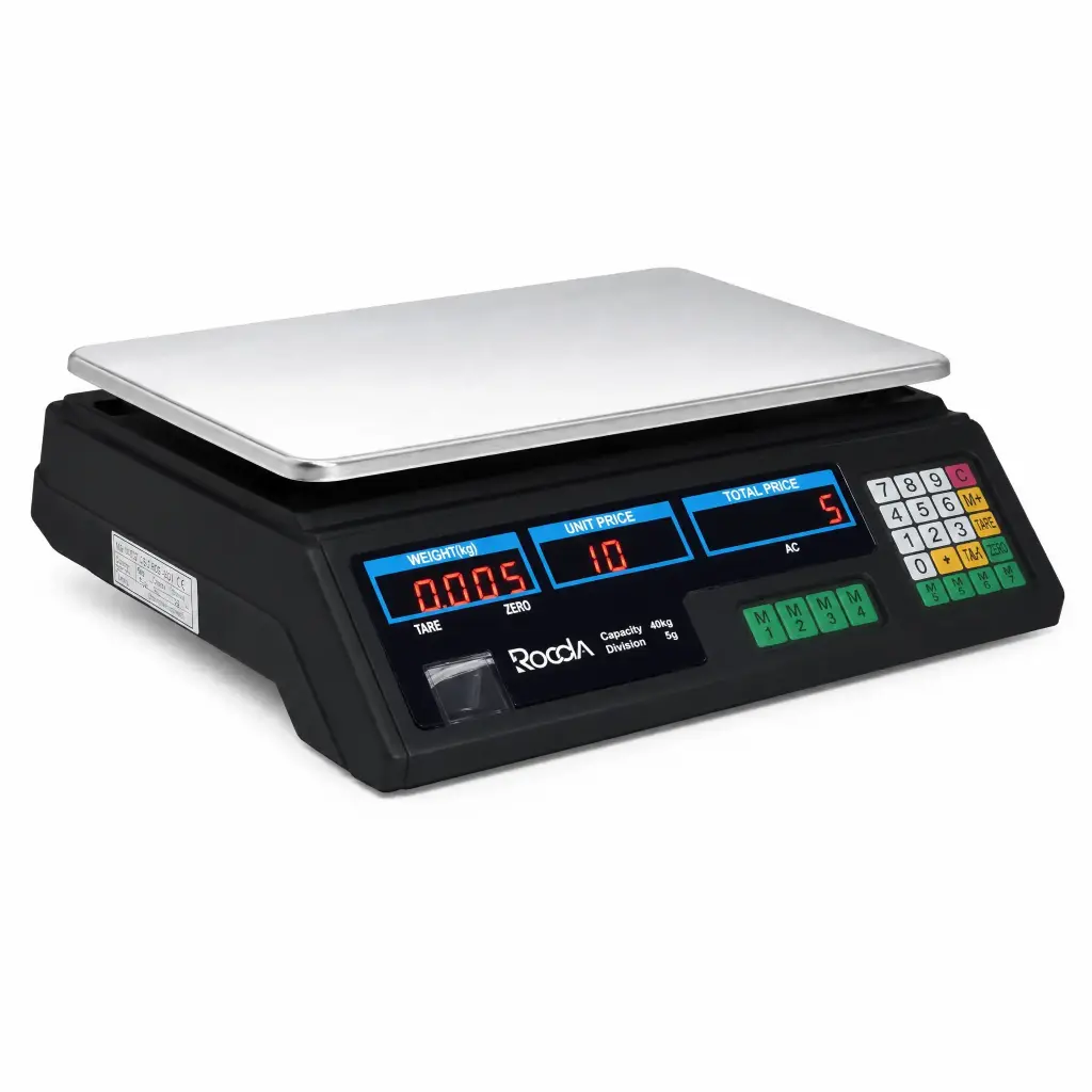 Balanza Digital De Mostrador En Acero Inoxidable De 40 Kg Roccia