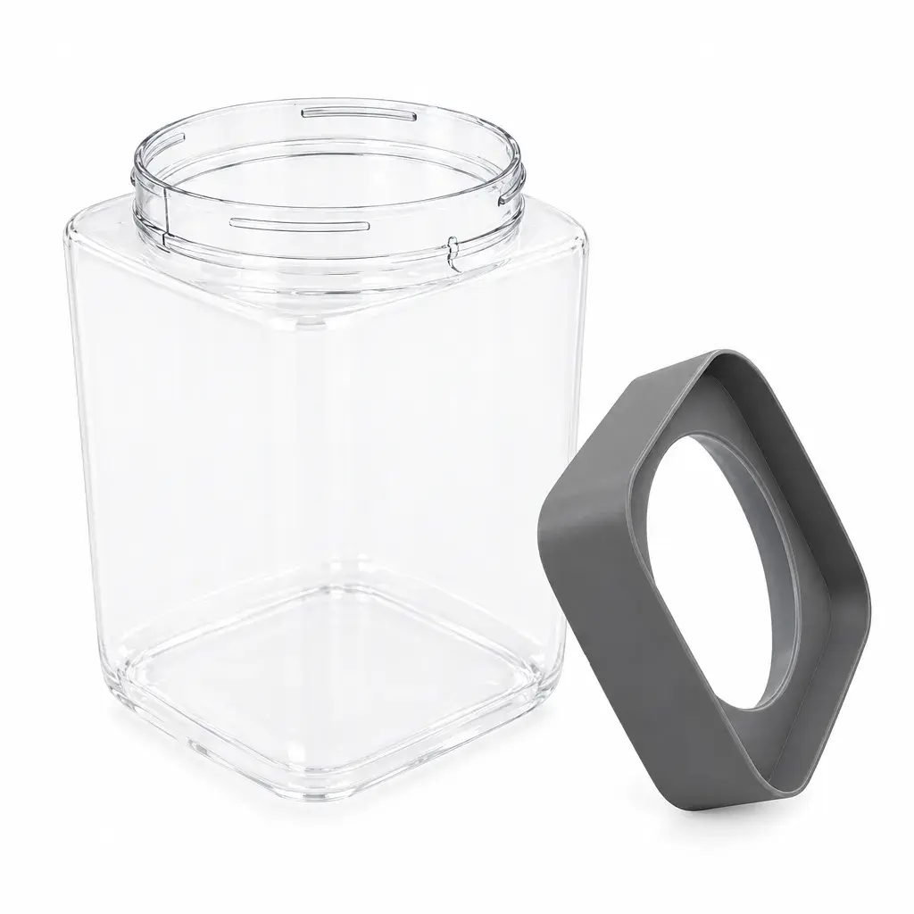 Recipiente Plug Cuadrado De Plástico 2L Plasútil