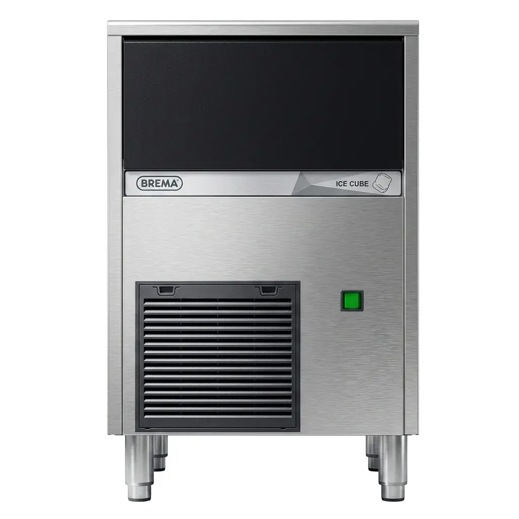 Fabricador De Hielo En Cubos De Acero Inoxidable 69x50x58Cm 46Kg 220V Brema