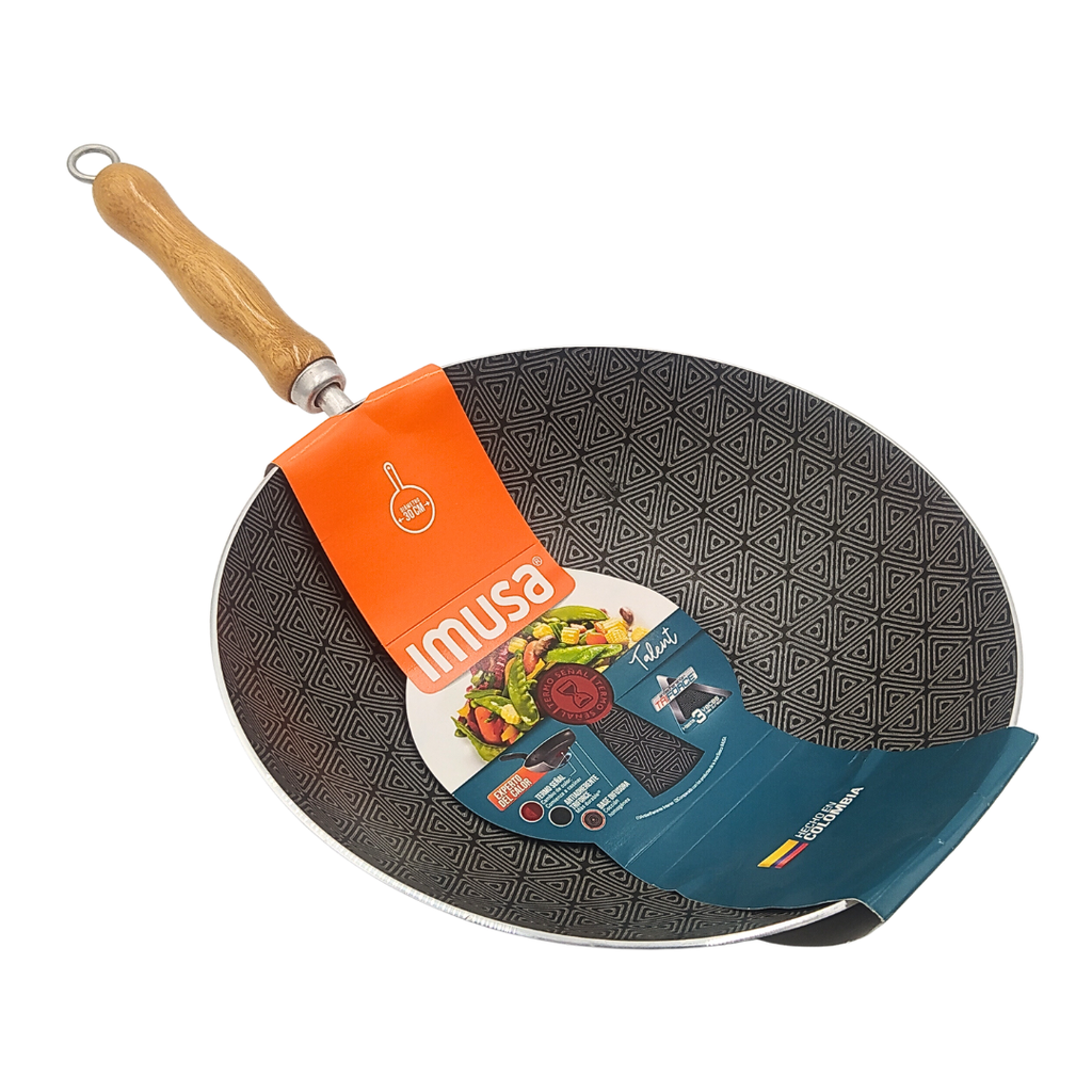 WOK DE ALUMINIO ANTIADHERENTE DE 30 CENTIMETROS MARCA IMUSA
