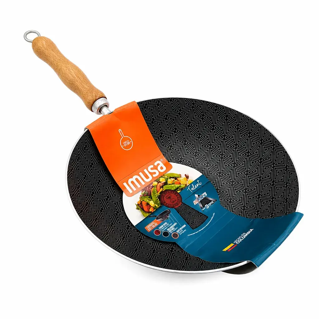Wok De Aluminio Profesional 30 Cm Imusa