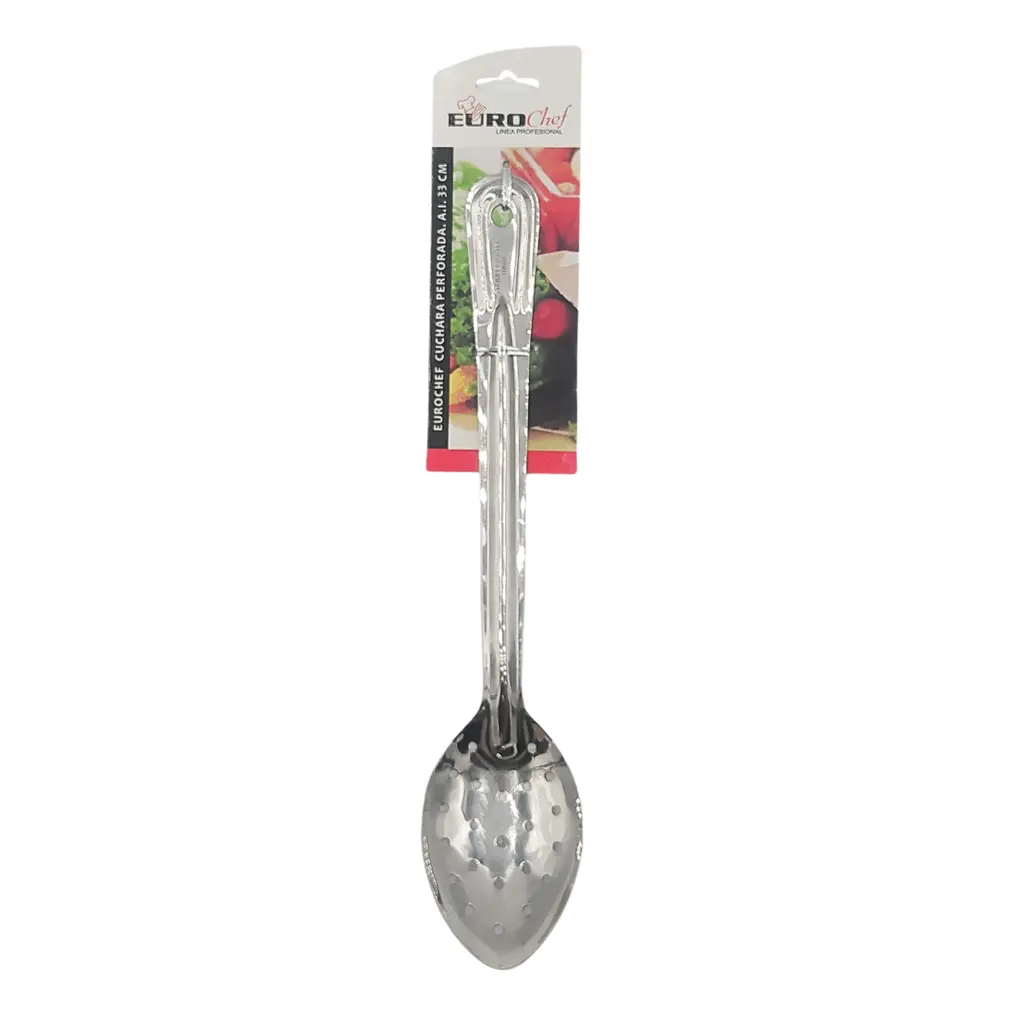 Cuchara De Servir Perforada De Acero Inoxidable De 33 Cm Eurochef