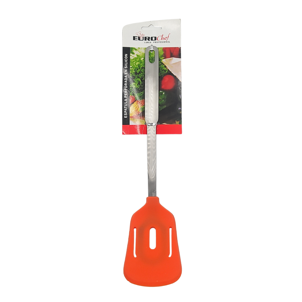 ESPATULA PERFORADA DE SILICON 35 CENTIMETROS EUROCHEF